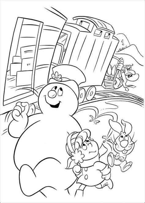 Coloriages Frosty Le Bonhomme De Neige Imprimable Gratuit Pour Les