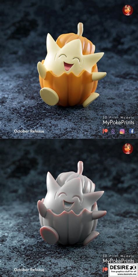 Desire Fx D Models Mypokeprints Togepi Pumpkin D Print Model Stl