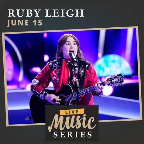 Live Music Series Ruby Leigh Cedar Lake Cellars