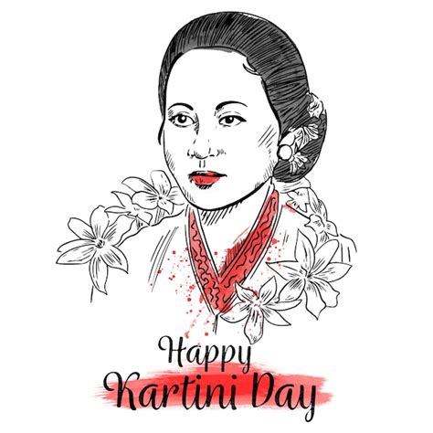 Free Vector Kartini Day Portrait Of Hero