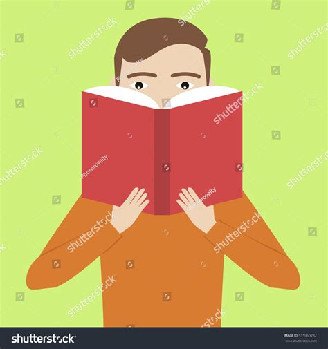 Illustration Man Reading Book Good Book Stock Vector Royalty Free