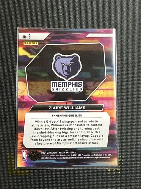 Panini Prizm Ziaire Williams Instant Impact Rc Nba Grizzlies