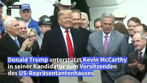 Trump für McCarthy als Vorsitzenden des Repräsentantenhauses video