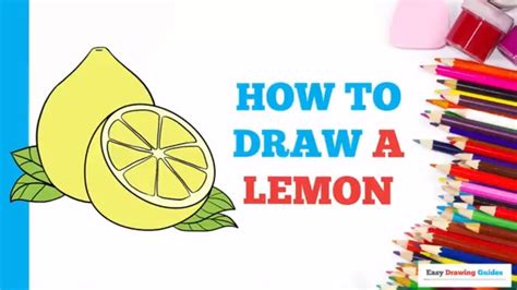 How To Draw A Lemon In A Few Easy Steps Drawing Tutorial For Beginner