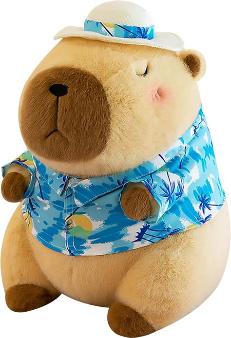 Amazon Ditucu Capybara Plush Wear Hawaiian Style Shirt Cute