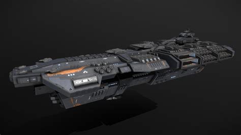 Scifi Battleship Leviathan - Buy Royalty Free 3D model by MSGDI ...