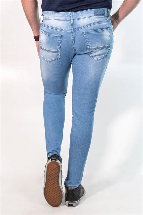 Calça Jeans Claro Super Skinny Masculina Elastano Anticorpus Azul