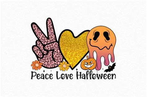 Peace Love Halloween Sublimation Graphic By Calligraphic Creative Fabrica