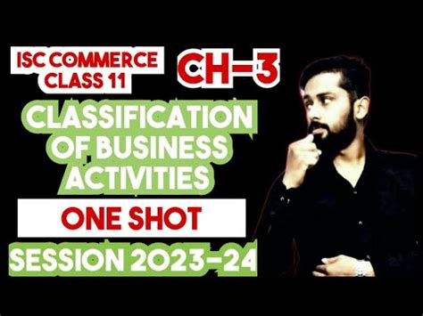 Classification Of Business Activities Class Isc One Shot Isc