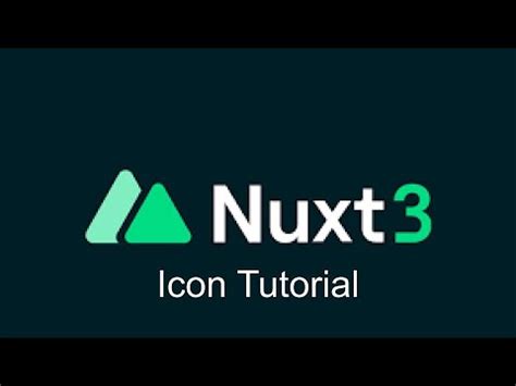 Nuxt Icon Tutorial Youtube