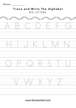 ABCs Dashed Letters Alphabet Writing Practice Worksheet | Student ...