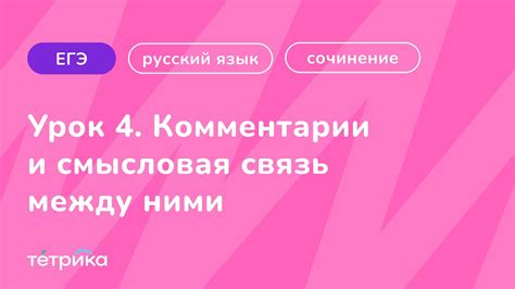 Сочинение ЕГЭ по русскому языку 2023 | Урок 4. Комментарии и смысловая ...