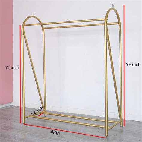 Buy HOMEKAYT Gold Clothing Rack Retail Display Heavy Duty Clothes