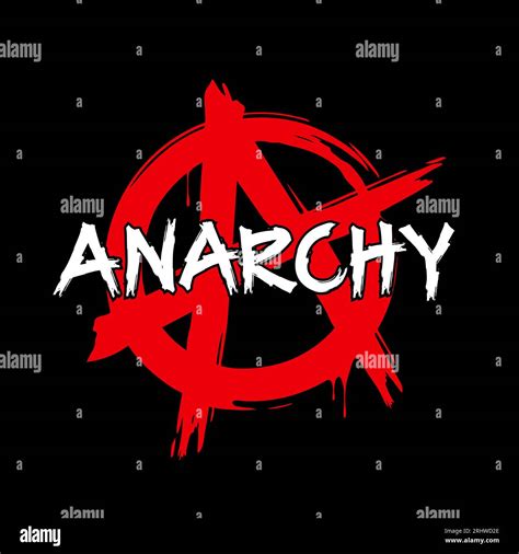 Grunge Brush Painted Anarchy Sign Isolated On A White Background