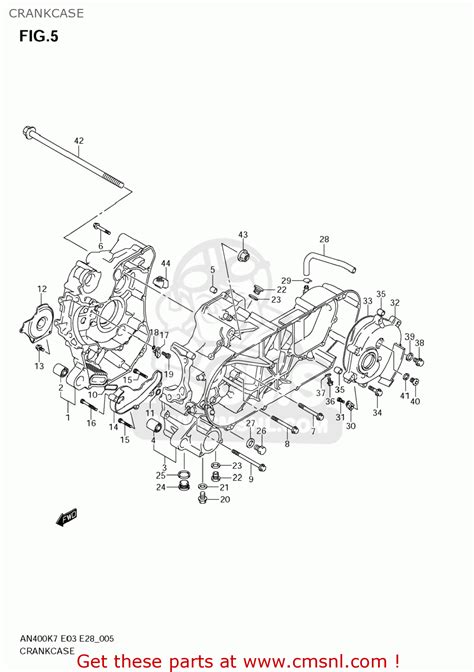 Suzuki An400a Burgman 2007 K7 Usa E03 Crankcase Buy Original
