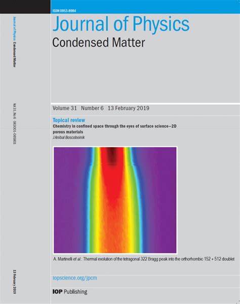 Cnr Spin Journal Of Physics Condensed Matter Cover