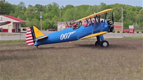 Old Stearman Takeoff And Flyover Youtube