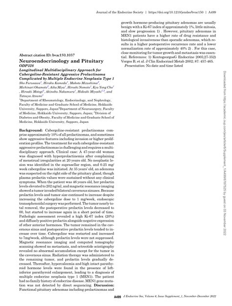 (PDF) ODP328 Longitudinal Multidisciplinary Approach for Cabergoline ...