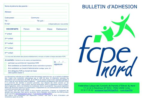 FCPE BULLETIN ADHESION 2023 2024 Pdf DocDroid