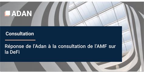 Ladan R Pond La Consultation De Lamf Sur La Defi