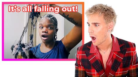 Hairdresser Reacts To Extreme Diy Relaxer Fails Youtube