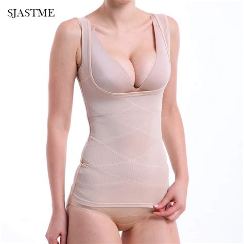 Sjastme Shapewear Tummy Control Top Seamless Firm Slimming Body Shaper