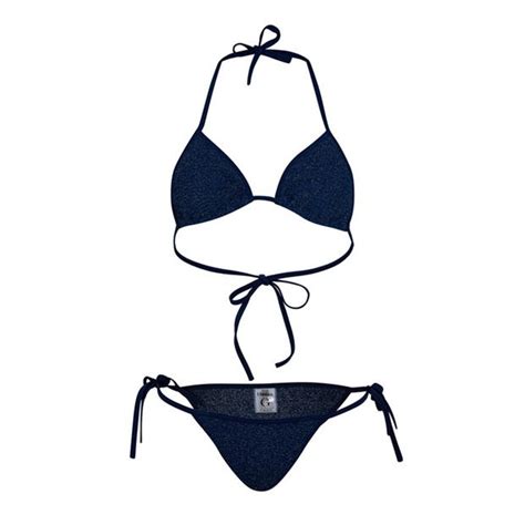 Hunza G Gina Bikini Women Navy Lurex Flannels