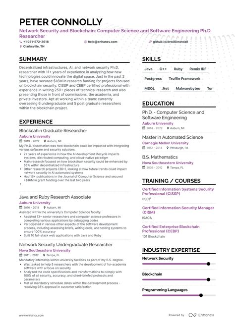 9 PhD Resume Examples Guide For 2024