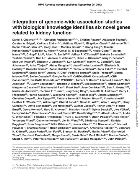 Pdf Integration Of Genome Wide Association Studies With Biological