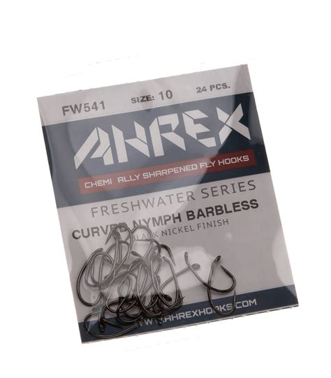 Ahrex Fw541 Curved Nymph Barbless 12 Trout Fly Tying Hooks