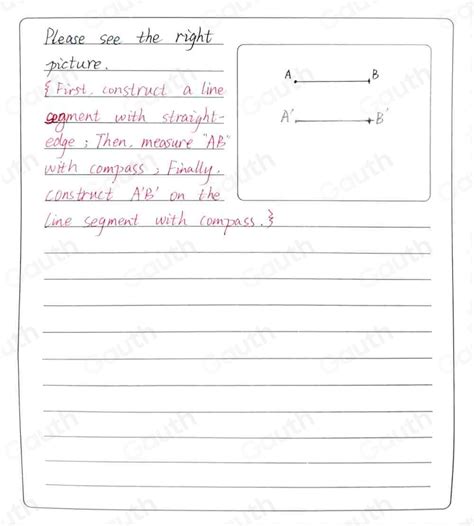 Solved Using Only Your Compass Straightedge And A Pencil Construct