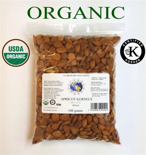 Kg Apricot Kernels Certified Organic Bitter Kosher And Naturally