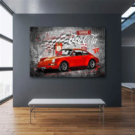 Popart Leinwand Auto Wandbild Classic Porsche Bestellen