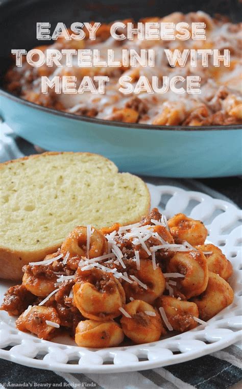 Easy Cheese Tortellini With Meat Sauce - myfindsonline.com