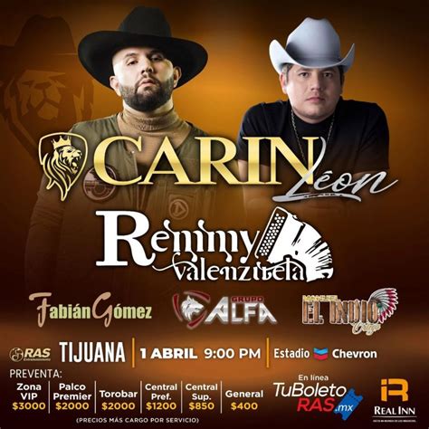 Carin León y Remmy Valenzuela en Tijuana Baja California Abril 2023