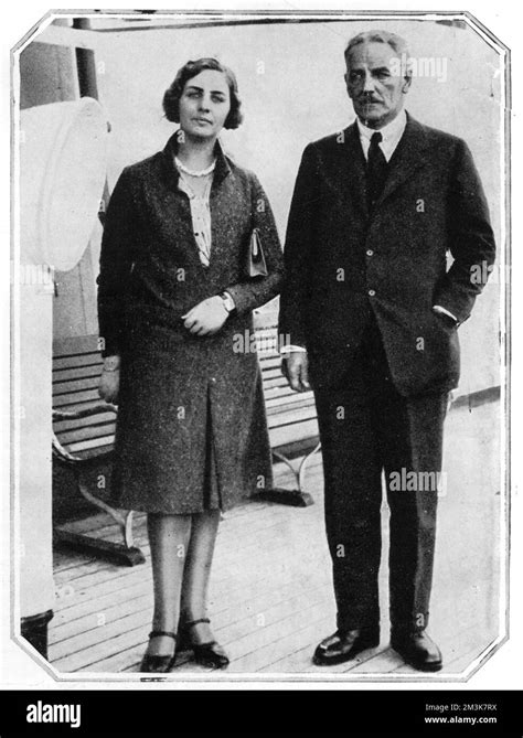 Lord Redesdale And His Daughter Pamela Mitford Preparing To Depart To