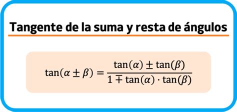 Tangente De La Suma Y Resta De Ngulos