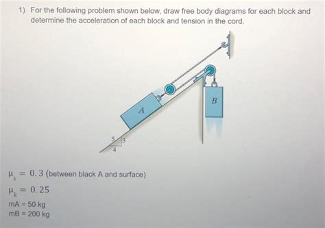 Solved 1) For the following problem shown below, draw free | Chegg.com 