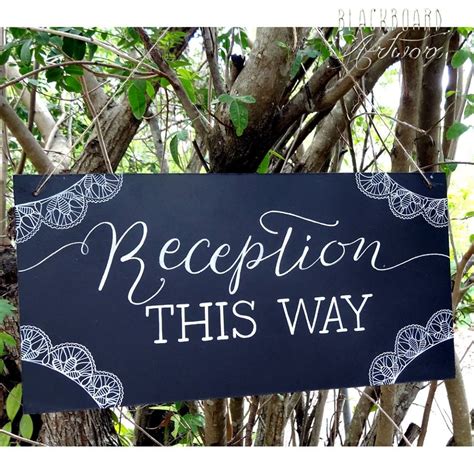 Wedding direction sign. Wedding direction chalkboard. Wedding direction ...