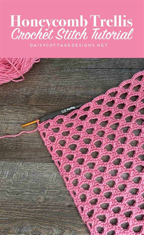 Honeycomb Crochet Stitch Tutorial Daisy Cottage Designs