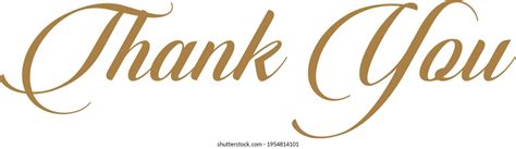 Thank You Handwritten Thank You Calligraphy Stock Vector Royalty Free