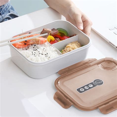 Microwaveable Plastic Preservation Box Japanese Style Sealed Multi Compartment Lunch Box