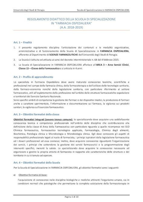 PDF REGOLAMENTO DIDATTICO DELLA SCUOLA DI Chimica Farmaceutica