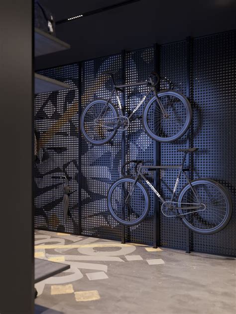 Kobe B Muka Design Bike Room Bicycle Room Showroom Interior Design