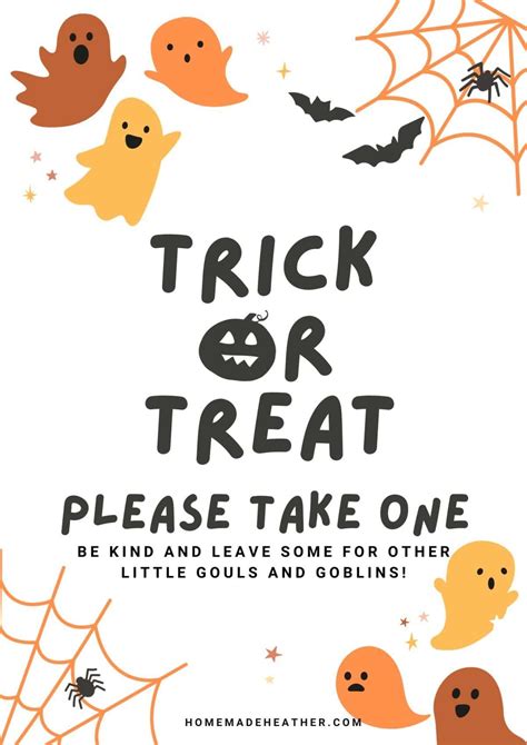 Free Please Take One Halloween Printable Signs Artofit