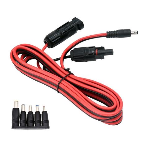 1x MC4 DC5521 Connector Solar Panel Cable Kit Accessory 5 Charging ...