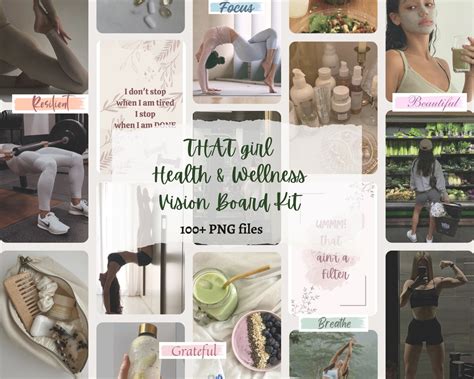 THAT Girl health & Wellness Vision Board Kit - Etsy