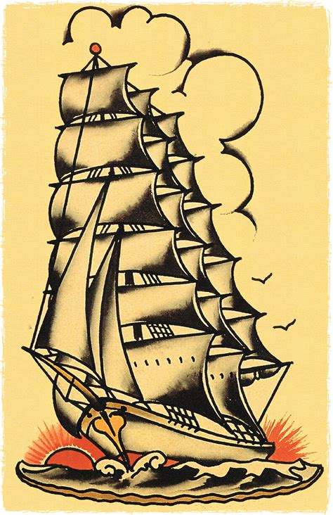 Aggregate Sailor Jerry Ship Tattoo In Cdgdbentre