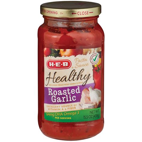 H-E-B Healthy Roasted Garlic Pasta Sauce - Shop Pasta sauces at H-E-B