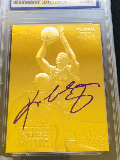 Fleer Kt Gold Kobe Bryant Rookie Purple Signature